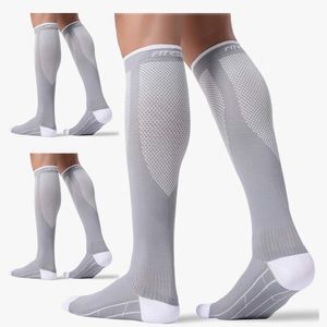 S/M compression socks. Grey. Never worn.